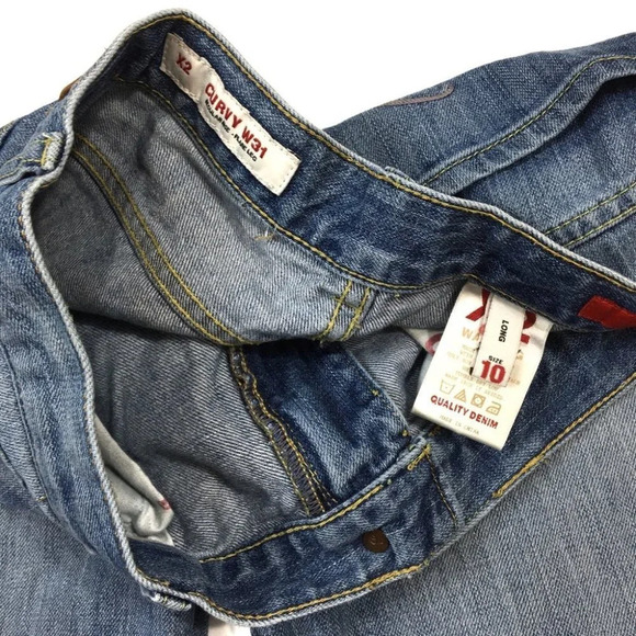 WJ23 Women’s Express X2 Reg Fit Curvy Flare Jeans 31 - Picture 4 of 7